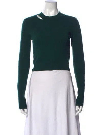 Pre-owned Frame Cashmere Crew Neck Sweater In Green