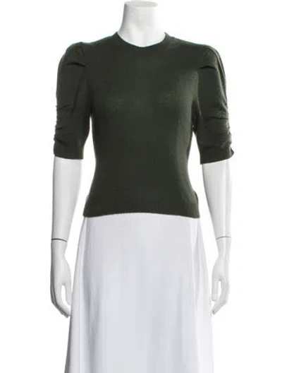 Pre-owned Frame Cashmere Crew Neck Sweater In Green
