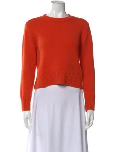 Pre-owned Frame Cashmere Crew Neck Sweater In Orange