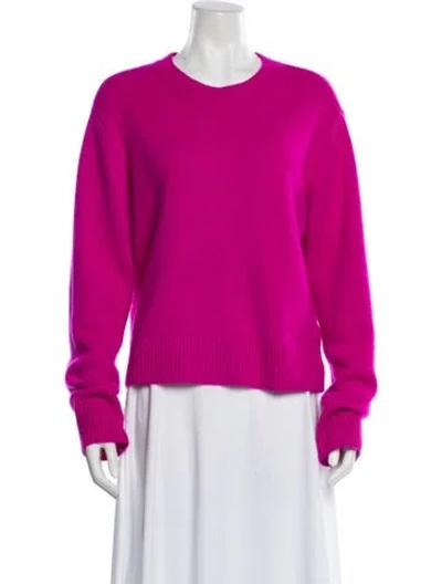 Pre-owned Frame Cashmere Crew Neck Sweater In Purple