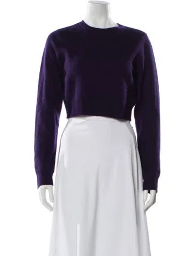 Pre-owned Frame Cashmere Crew Neck Sweater In Purple
