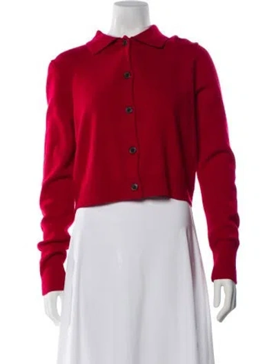 Pre-owned Frame Cashmere Crew Neck Sweater In Red