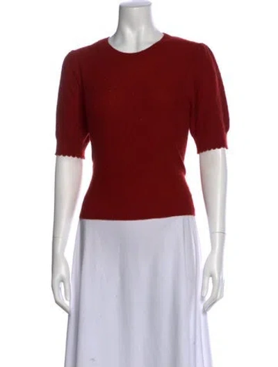 Pre-owned Frame Cashmere Crew Neck Sweater In Red