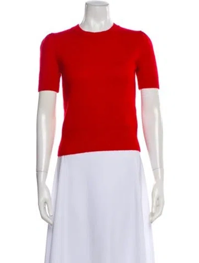 Pre-owned Frame Cashmere Crew Neck Sweater In Red