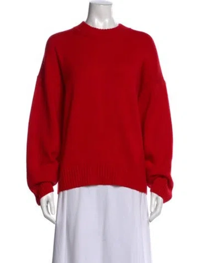 Pre-owned Frame Cashmere Crew Neck Sweater In Red