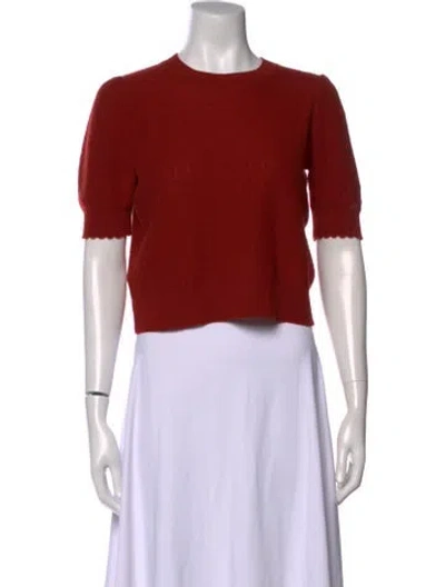 Pre-owned Frame Cashmere Crew Neck Sweater In Red