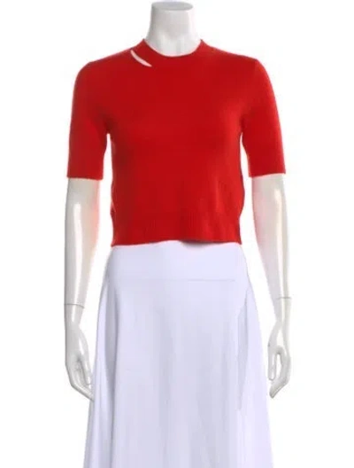 Pre-owned Frame Cashmere Crew Neck Sweater In Red