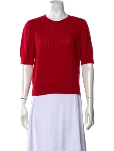 Pre-owned Frame Cashmere Crew Neck Sweater In Red