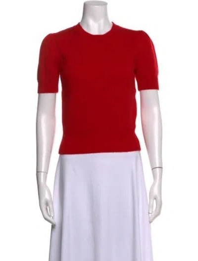 Pre-owned Frame Cashmere Crew Neck Sweater In Red