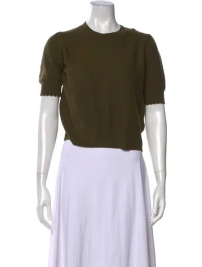 Pre-owned Frame Cashmere Crew Neck Sweater W/ Tags In Green
