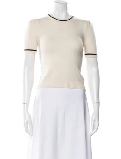 Pre-owned Frame Cashmere Crew Neck Sweater In White