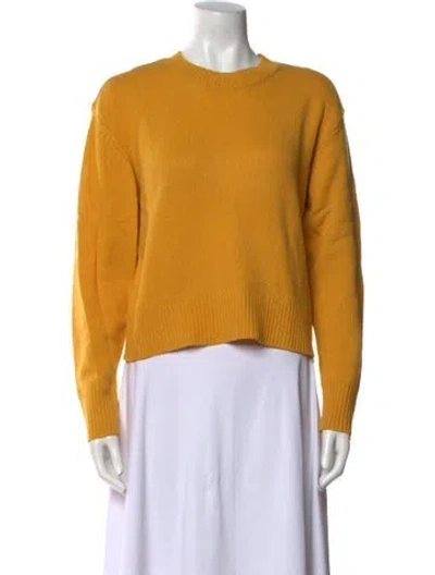 Pre-owned Frame Cashmere Crew Neck Sweater In Yellow