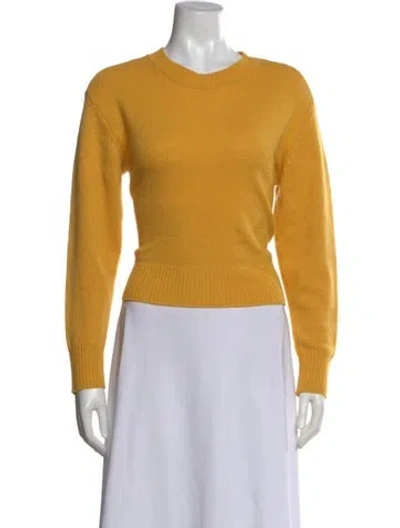 Pre-owned Frame Cashmere Crew Neck Sweater In Yellow