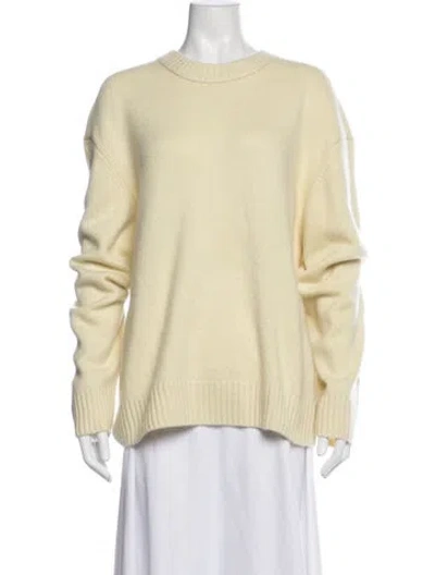 Pre-owned Frame Cashmere Crew Neck Sweater In Yellow