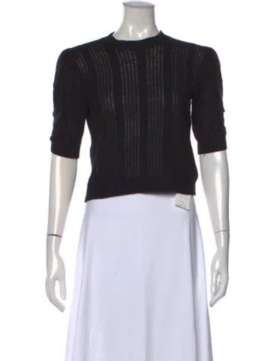 Pre-owned Frame Cashmere Crew Neck Top In Black