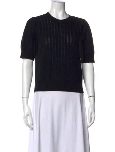 Pre-owned Frame Cashmere Crew Neck Top In Black