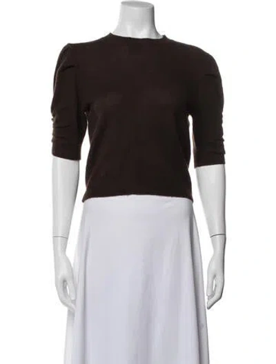Pre-owned Frame Cashmere Crew Neck Top In Black