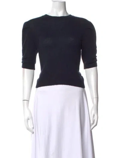 Pre-owned Frame Cashmere Crew Neck Top In Blue