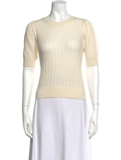 Pre-owned Frame Cashmere Crew Neck Top W/ Tags In Neutrals