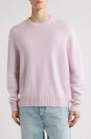 Frame Cashmere Crewneck Sweater In Light Pink