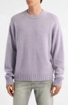 Frame Cashmere Crewneck Sweater In Purple