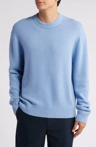Frame Cashmere Crewneck Sweater In Soft Blue