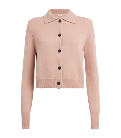 Frame Cashmere Cropped Cardigan In Pink