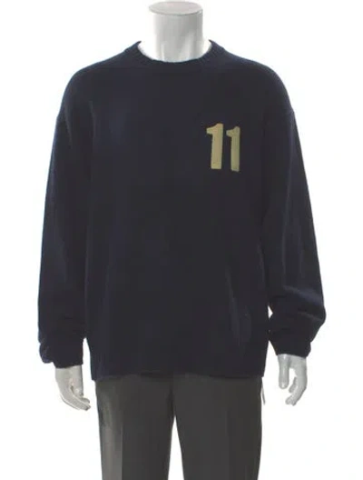 Pre-owned Frame Cashmere Graphic Print Pullover In Gray