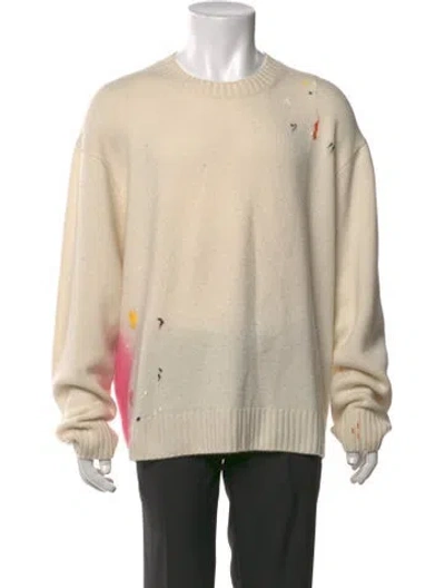 Pre-owned Frame Cashmere Graphic Print Pullover In Neutral