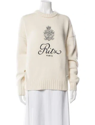 Pre-owned Frame Cashmere Graphic Print Sweater In Neutral