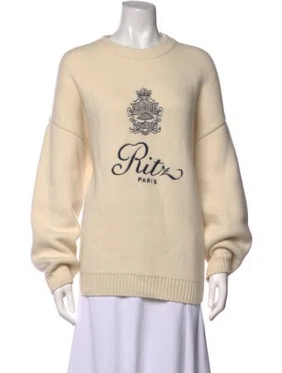 Pre-owned Frame Cashmere Graphic Print Sweater In Neutrals
