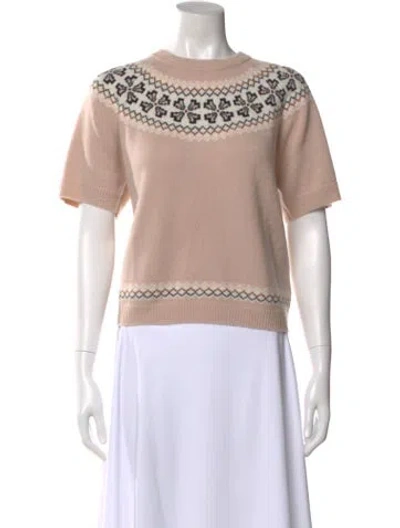 Pre-owned Frame Cashmere Graphic Print Sweater W/ Tags In Neutral