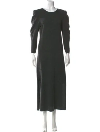 Pre-owned Frame Cashmere Long Dress In Green