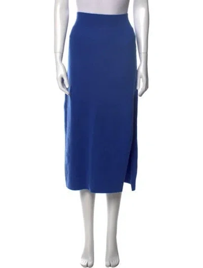 Pre-owned Frame Cashmere Midi Length Skirt In Blue