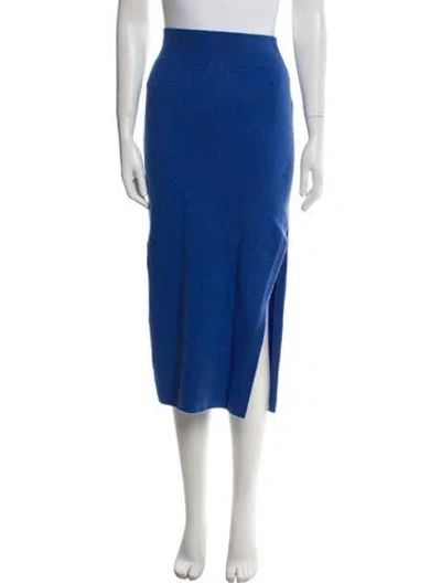 Pre-owned Frame Cashmere Midi Length Skirt In Blue