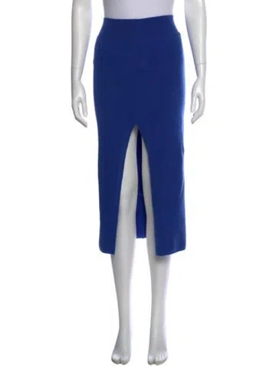Pre-owned Frame Cashmere Midi Length Skirt In Blue