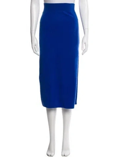 Pre-owned Frame Cashmere Midi Length Skirt In Blue