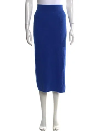 Pre-owned Frame Cashmere Midi Length Skirt In Blue