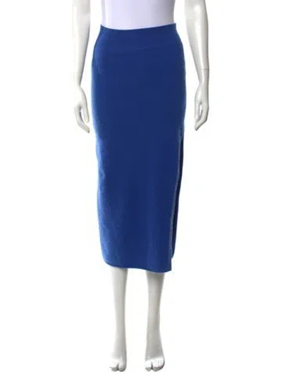 Pre-owned Frame Cashmere Midi Length Skirt In Blue