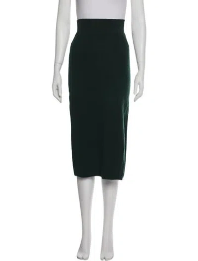 Pre-owned Frame Cashmere Midi Length Skirt In Green