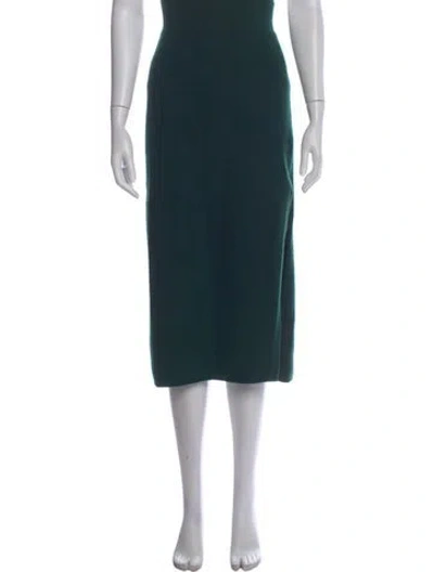 Pre-owned Frame Cashmere Midi Length Skirt In Green