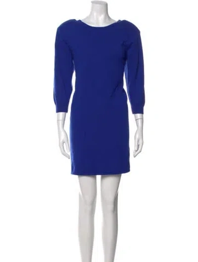 Pre-owned Frame Cashmere Mini Dress In Blue