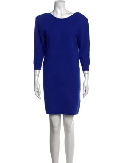 Pre-owned Frame Cashmere Mini Dress In Blue