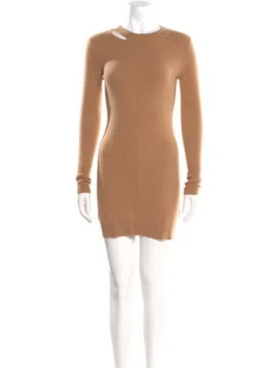 Pre-owned Frame Cashmere Mini Dress In Neutral