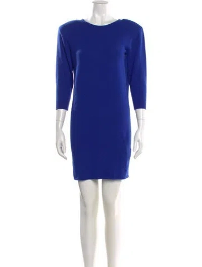Pre-owned Frame Cashmere Mini Dress W/ Tags In Blue