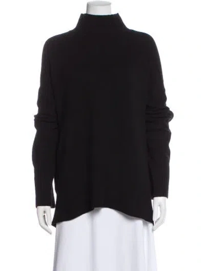Pre-owned Frame Cashmere Mock Neck Sweater In Black