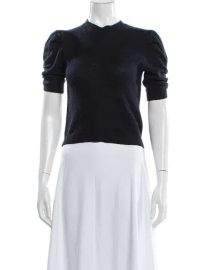 Pre-owned Frame Cashmere Mock Neck Sweater In Blue