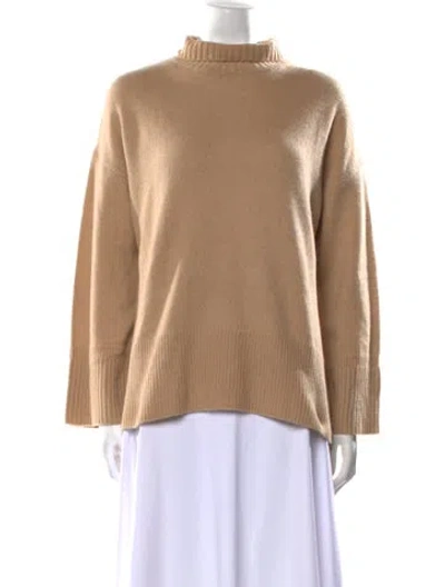 Pre-owned Frame Cashmere Mock Neck Sweater In Brown