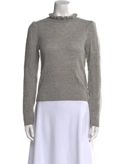 Pre-owned Frame Cashmere Mock Neck Sweater In Gray