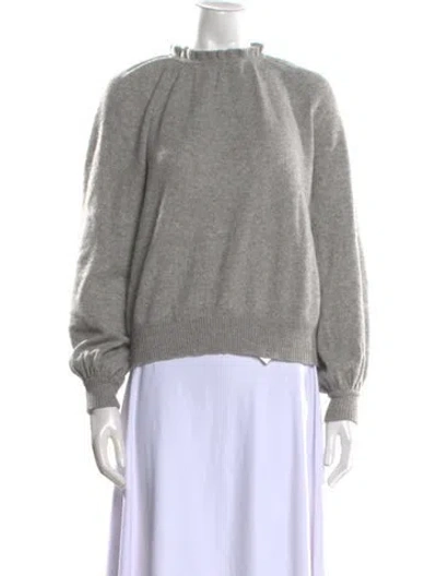 Pre-owned Frame Cashmere Mock Neck Sweater In Gray